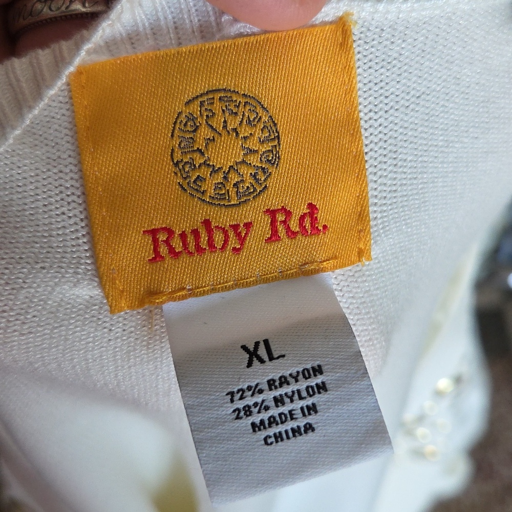 NWT! Ruby Rd Gold Rivet Sweater - Picture 10 of 11